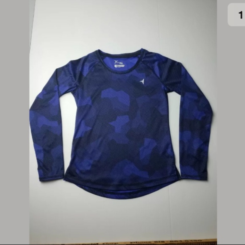 Old Navy Youth Athletic Long Sleeve Blue Shirt